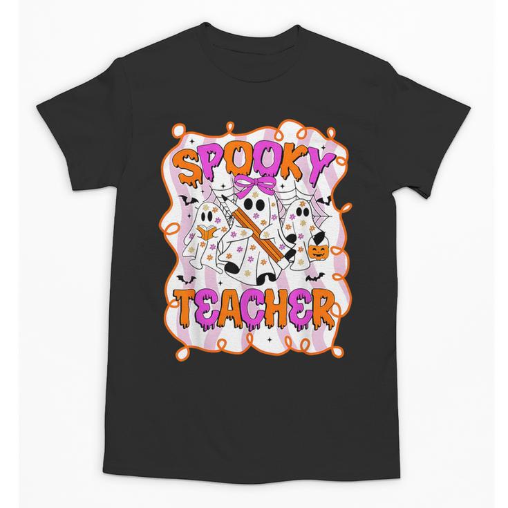 Spooky Teacher Ghost Pencil Teacher Halloween Teacher Unisex T-Shirt