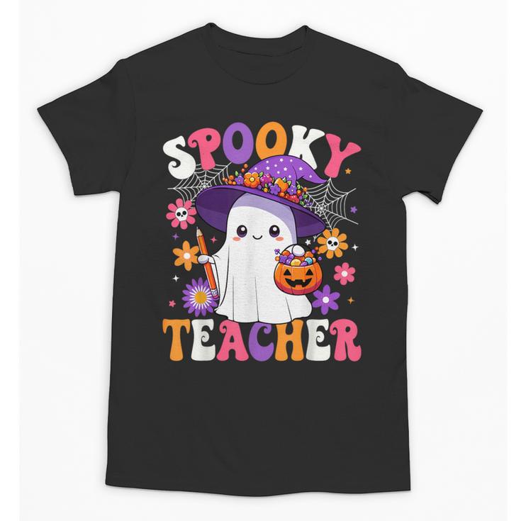 Spooky Teacher Halloween Cute Halloween Teacher Ghost Unisex T-Shirt