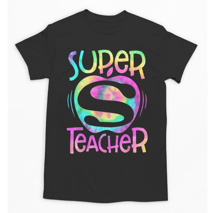Super Teacher Back To School Apple Tie Dye First Day Unisex T-Shirt