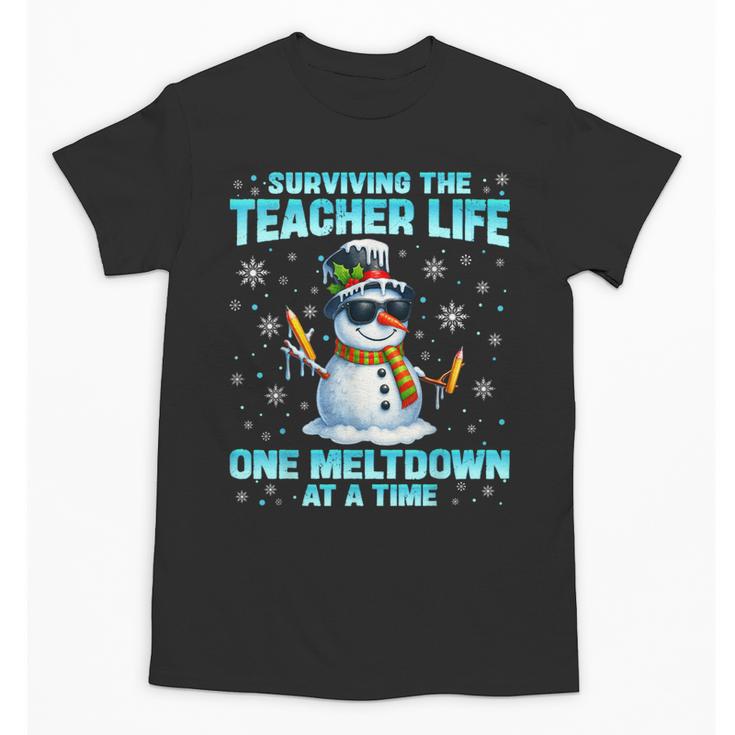 Surviving The Teacher Life Pjs Pajamas Christmas Xmas Teache Unisex T-Shirt