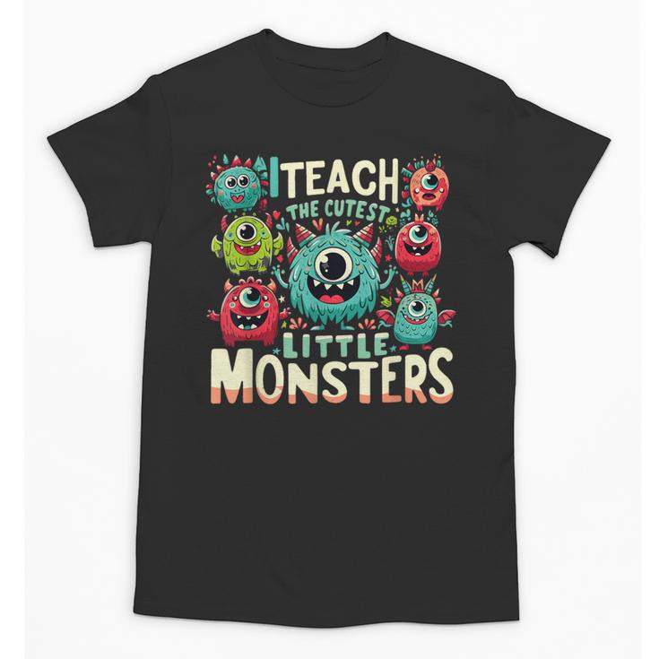 I Teach The Cutest Little Monsters Teacher Halloween Outfit Unisex T-Shirt
