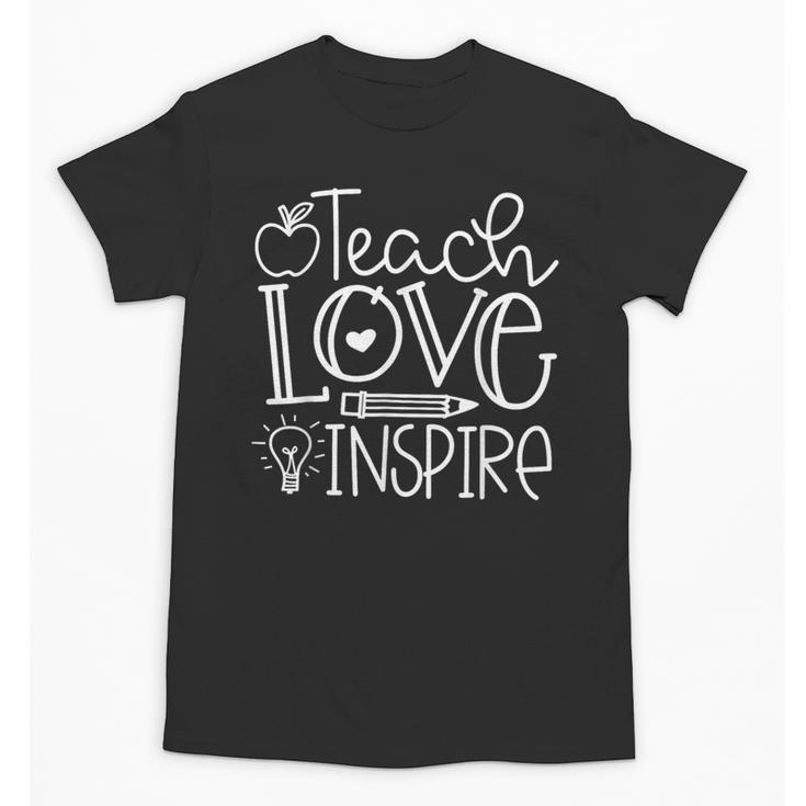 Teach Love Inspire Retro Teacher Kids Back To School Unisex T-Shirt