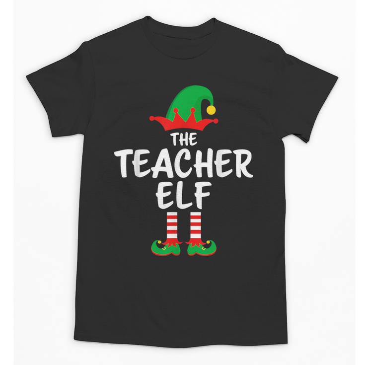 The Teacher Elf Matching Family Christmas Unisex T-Shirt