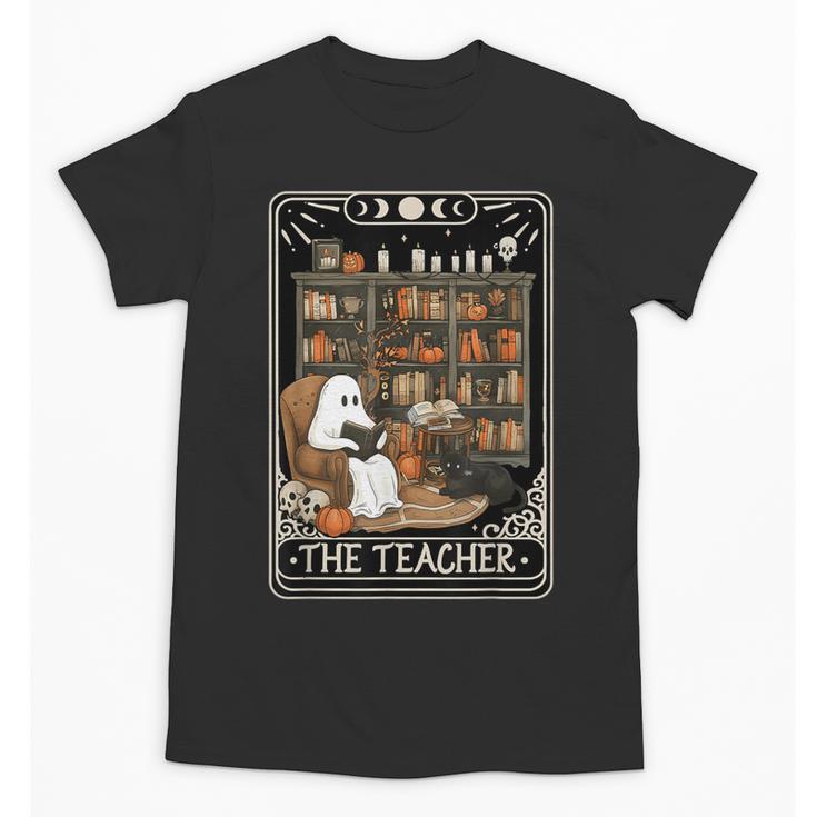 The Teacher Ghost Book Reading Books Lover Halloween Unisex T-Shirt