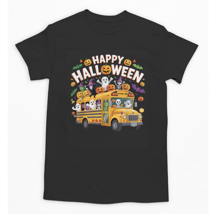 Teacher Halloween School Bus Driver Cute Ghost Witch Party Unisex T-Shirt