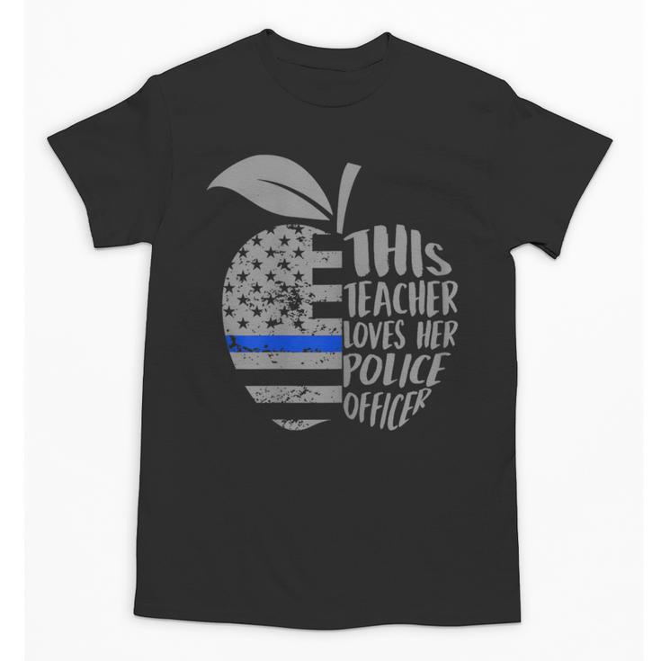 This Teacher Loves Her Police Officer Wife Saying Unisex T-Shirt
