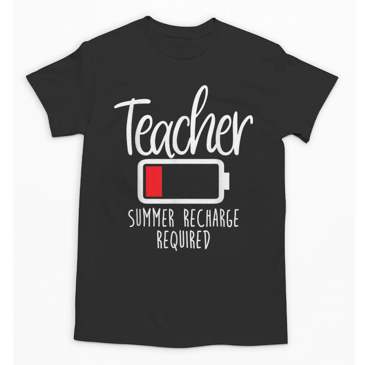 Teacher Summer Recharge Required Last Day School Women Unisex T-Shirt