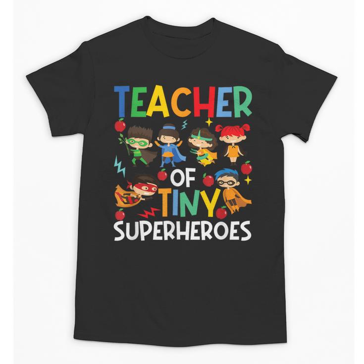 Teacher Of Tiny Superheroes Teach 100th Day Of School Men Women Girls Kids Unisex T-Shirt