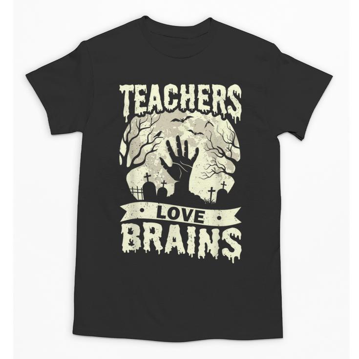 Teachers Love Brains Halloween Costume Boo Trick Teach Unisex T-Shirt