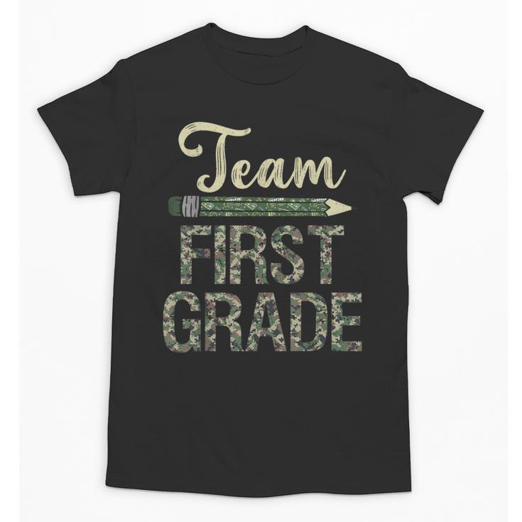 Team First Grade Camo 1st Grade Teacher Camouflage Unisex T-Shirt