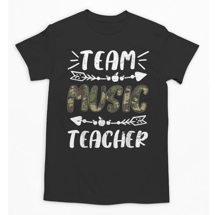 Team Music Teacher Camo Teacher Student Back To School Unisex T-Shirt