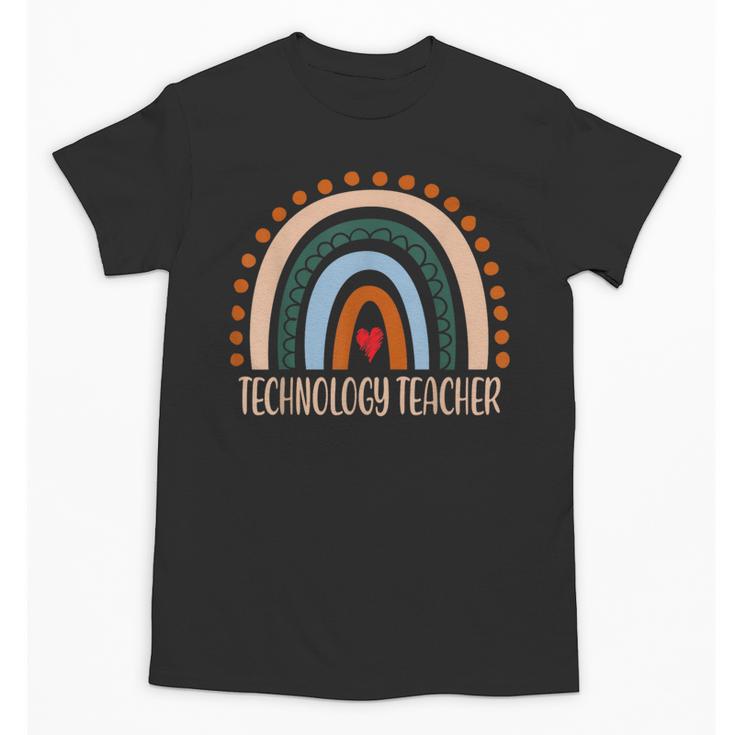 Technology Teacher Rainbow Appreciation Day Back To School For Men Women Unisex T-Shirt