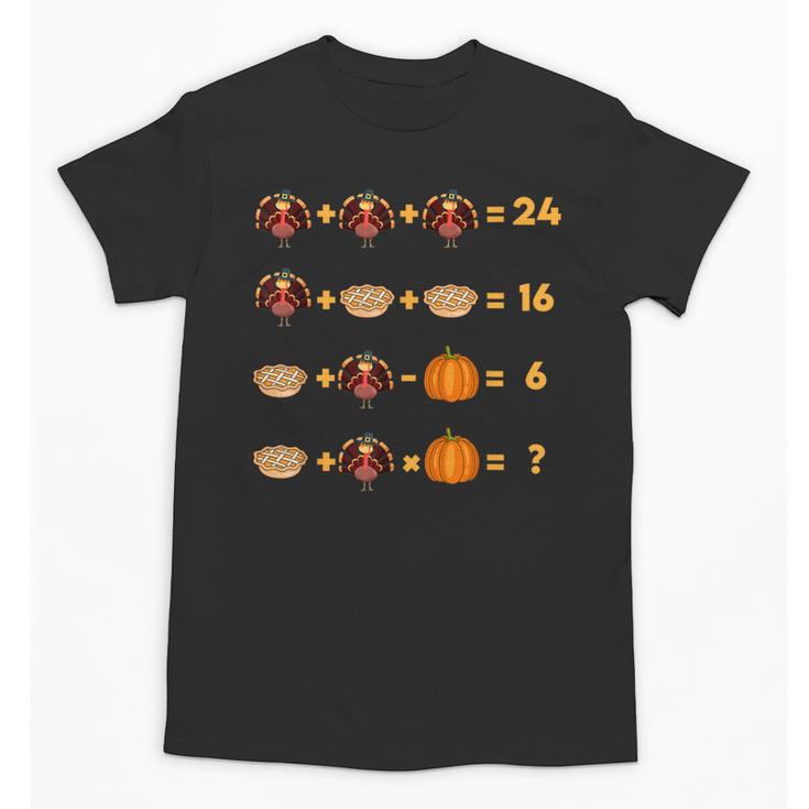 Thanksgiving Order Of Operations Turkey Quiz Math Teacher Unisex T-Shirt