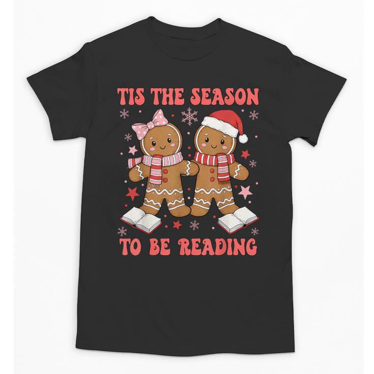 Tis The Season Reading Christmas Shirt Book Lovers Teacher Unisex T-Shirt