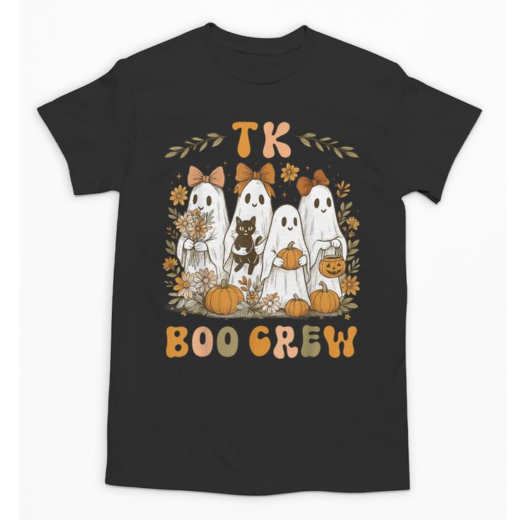 TK Boo Crew Preppy Halloween Floral Ghost TK Teacher Team TK Unisex T-Shirt