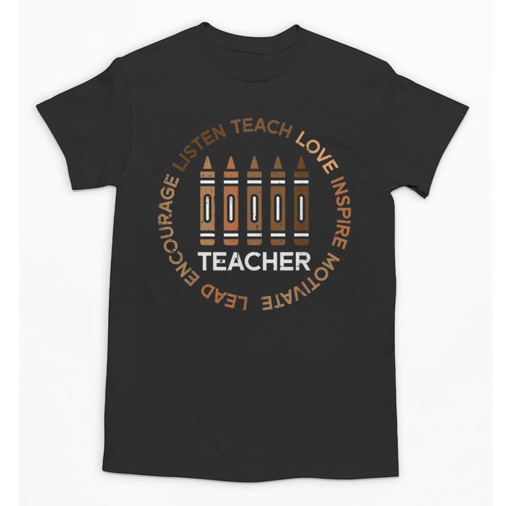 History Teacher Teach Love African American Men Women Unisex T-Shirt