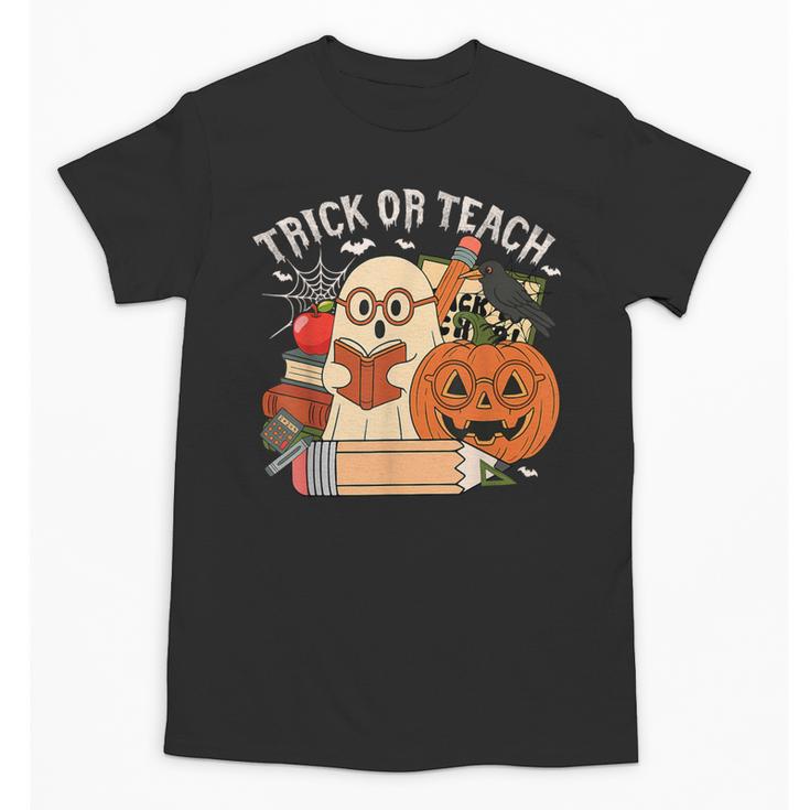 Trick Or Teach Retro Halloween Teacher Women Men Costume Unisex T-Shirt