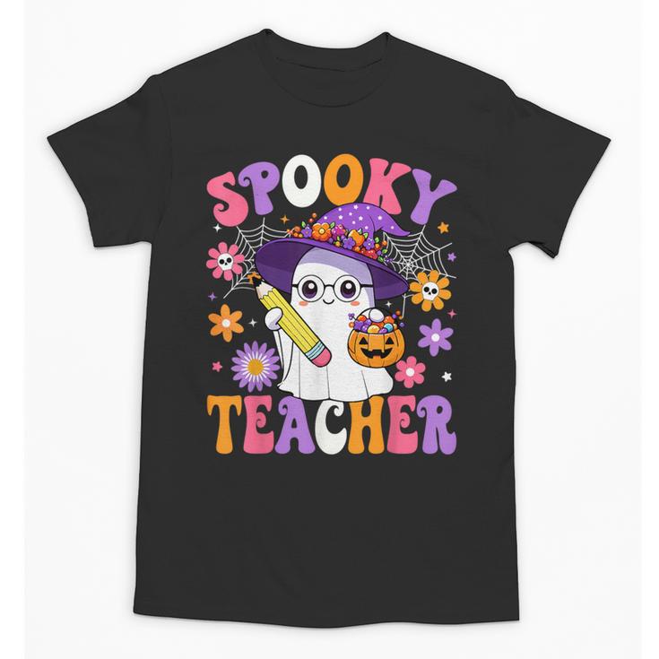 Trick Or Teach Spooky Teacher Ghost Halloween Teacher Unisex T-Shirt