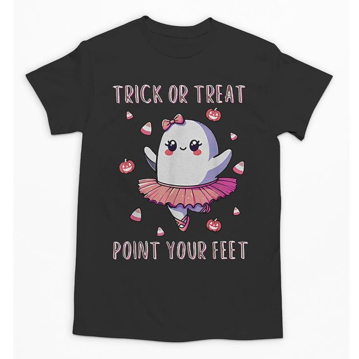 Trick Or Treat Point Your Feet Halloween Ghost Dance Teacher Unisex T-Shirt
