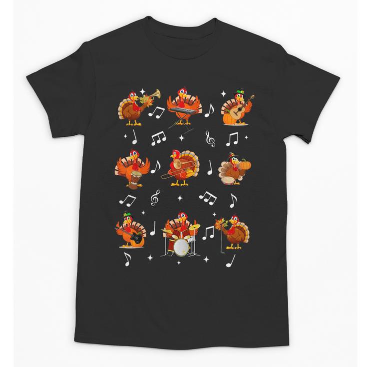Turkey Squad Music Note Music Teacher Thanksgiving Unisex T-Shirt