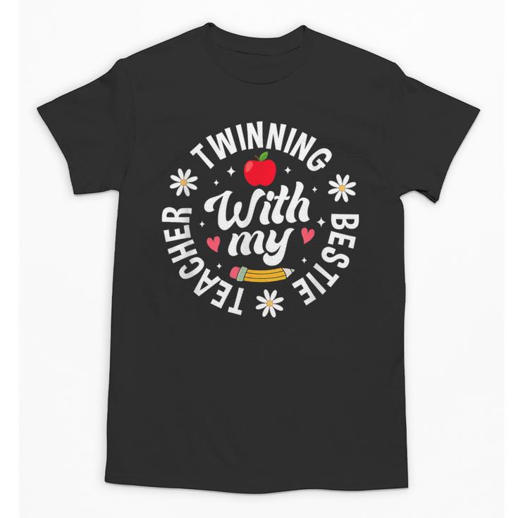 Twin Day Teacher Twinning With My Bestie Matching For Men Women Unisex T-Shirt