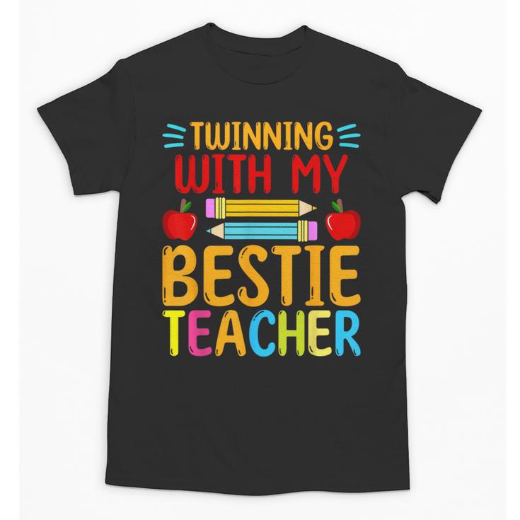 Twinning With My Bestie Teacher Boy Spirit Week Twin Day Unisex T-Shirt