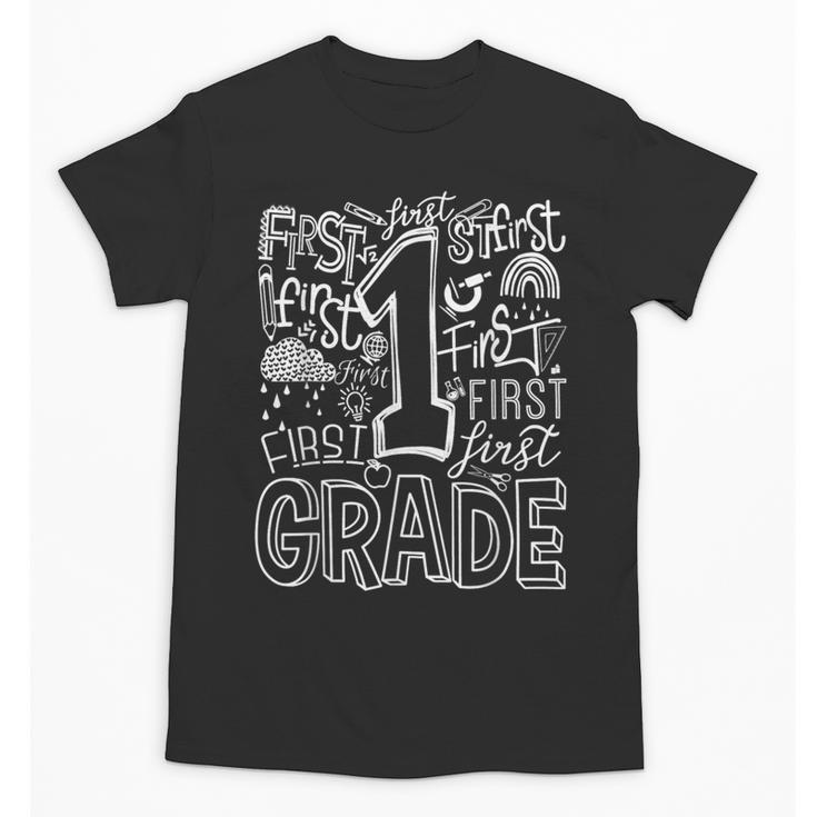 Typography 1st Grade Team Student Teacher Unisex T-Shirt