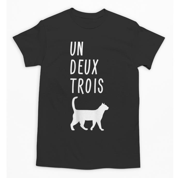 Un Deux Trois Cat Shirt French Teacher Unisex T-Shirt