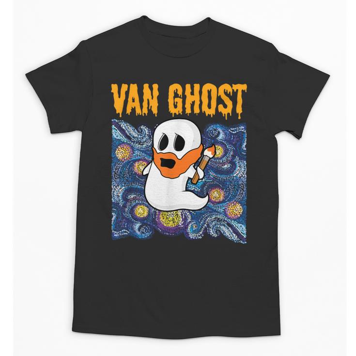 Van Ghost Art Teacher Halloween Van Gogh Starry Night Unisex T-Shirt, trending gift