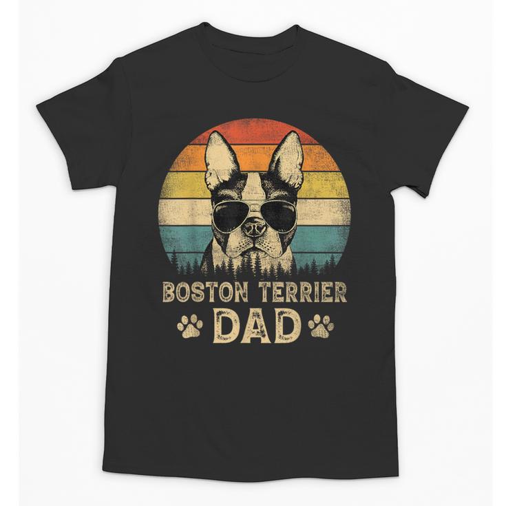 Vintage Boston Terrier Dad Dog Lovers Father's Day Tee Unisex T-Shirt