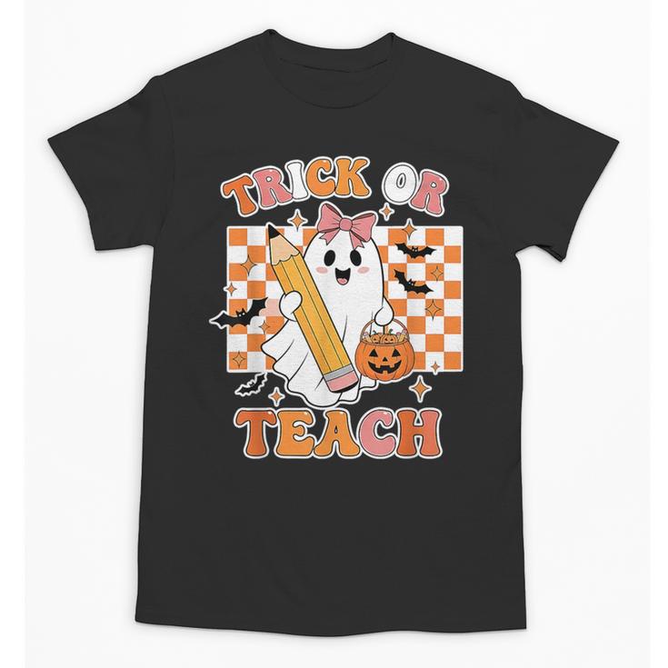 Vintage Teacher Shirt Women Trick Or Teach Halloween Unisex T-Shirt