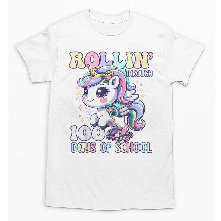 100 Days Of School Girls Teacher 100th Day Unicorn Outfit Unisex T-Shirt