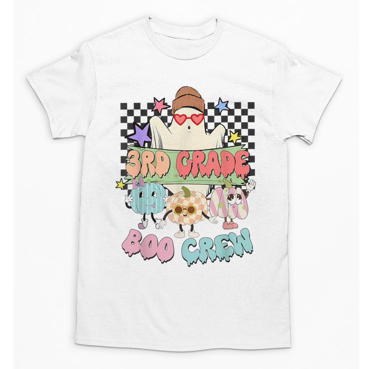 3rd Grade Boo Crew Third Grade Halloween Costume Teacher Kid Unisex T-Shirt