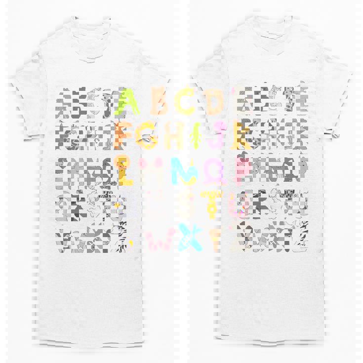 ABC Animals Alphabet Graphic Boys Girls Kindergarten Teacher Unisex T-Shirt