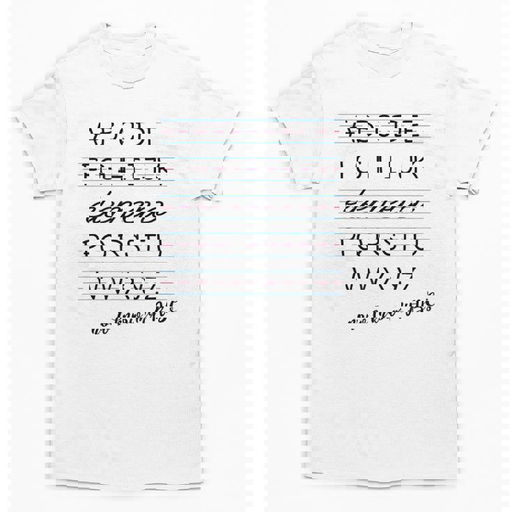 ABC Elemeno Shirt Alphabet Kindergarten Preschool Teacher Unisex T-Shirt