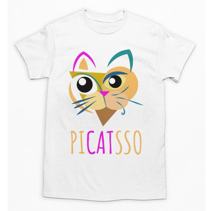 Abstract Cat Art Picatsso Shirt For Art Teachers Unisex T-Shirt