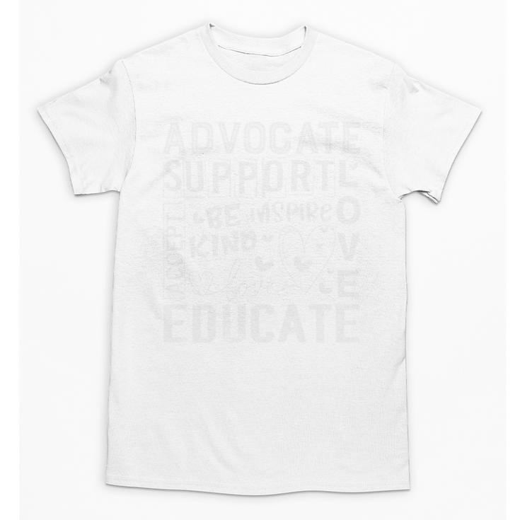 Advocate Support Accept Educate Special Education Teacher Unisex T-Shirt