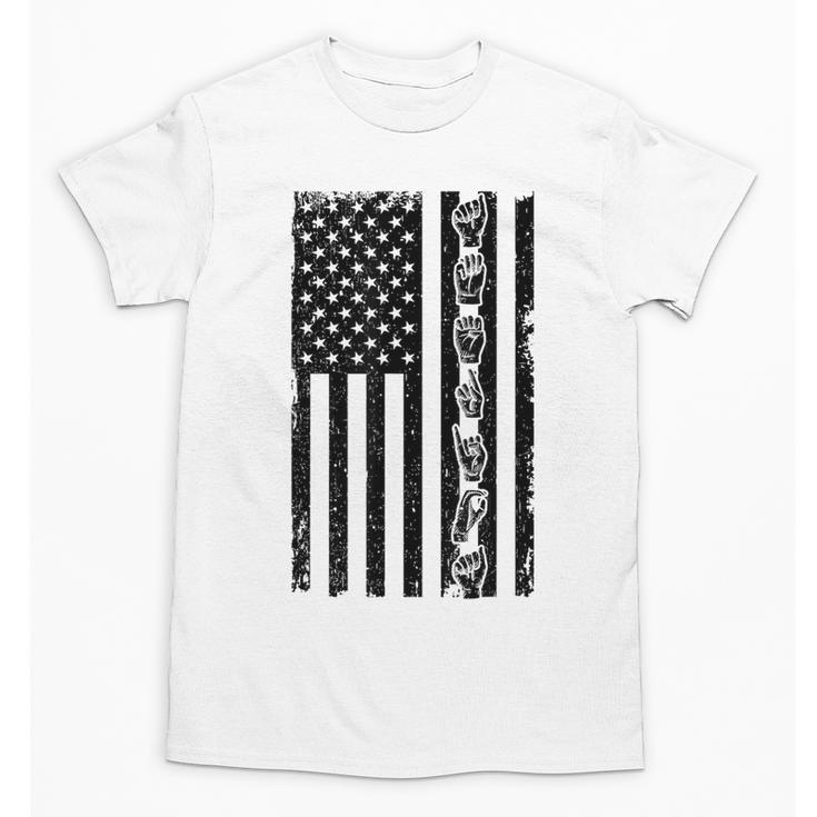 ASL Flag Sign Language Deaf ASL Teacher  For Men Women Unisex T-Shirt