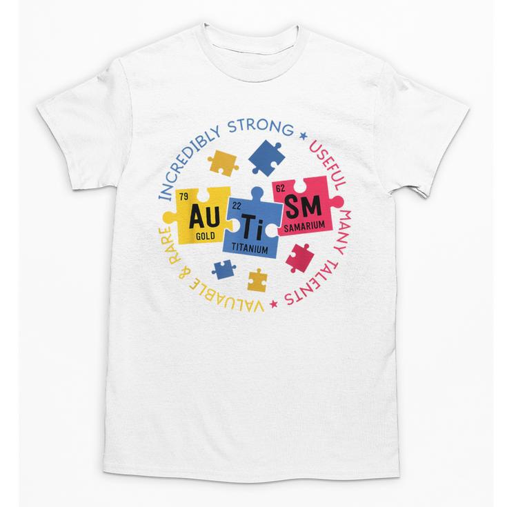 Autism Awareness Shirt Periodic Puzzle Science Teacher Men Women Kids Unisex T-Shirt