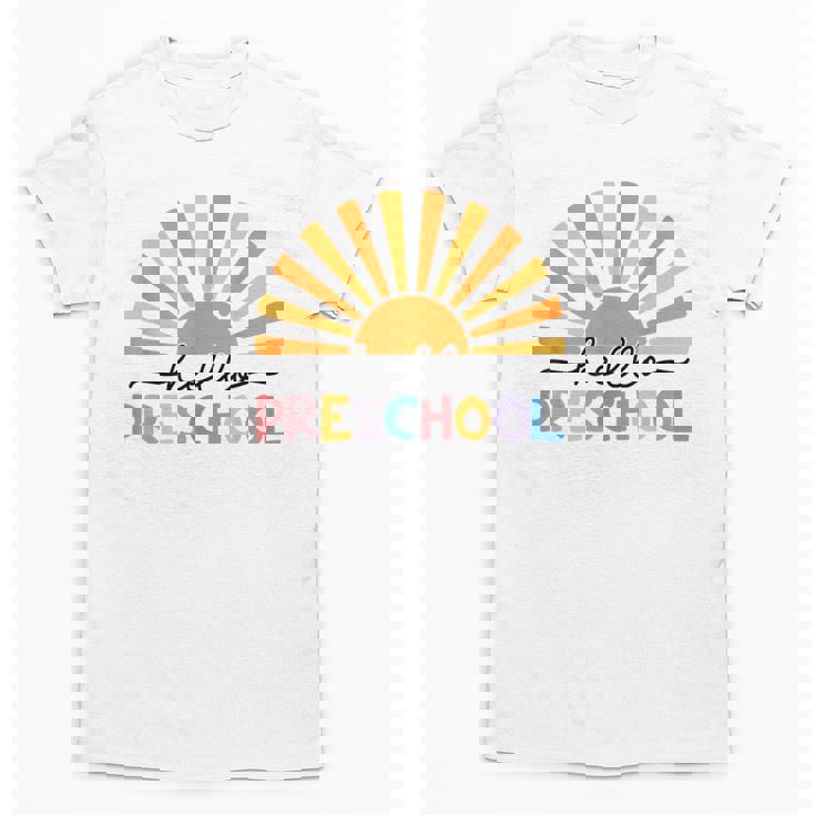 Back To School Hello Preschool For Kids Teacher Women Unisex T-Shirt