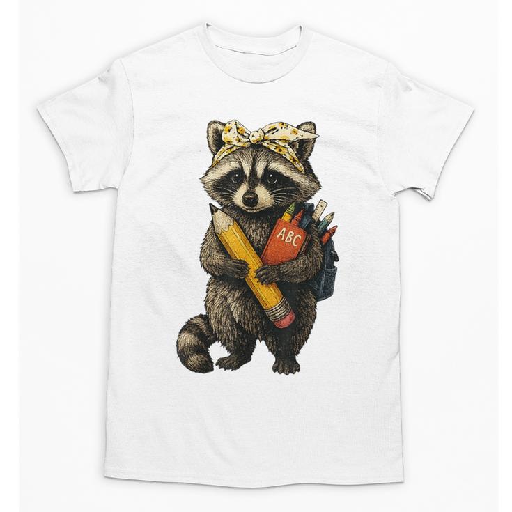 Back To School Raccoon Teachers Student Kids Unisex T-Shirt