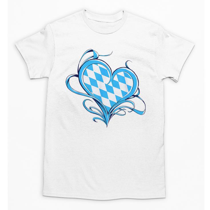 Bavarian Flag As Heart Blue Diamond Bavaria Unisex T-Shirt