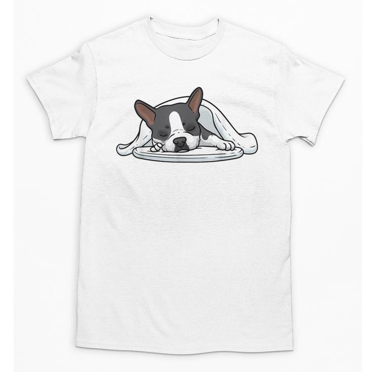 Boston Terrier Dog Official Sleeping Men Women Girls Kids Unisex T-Shirt