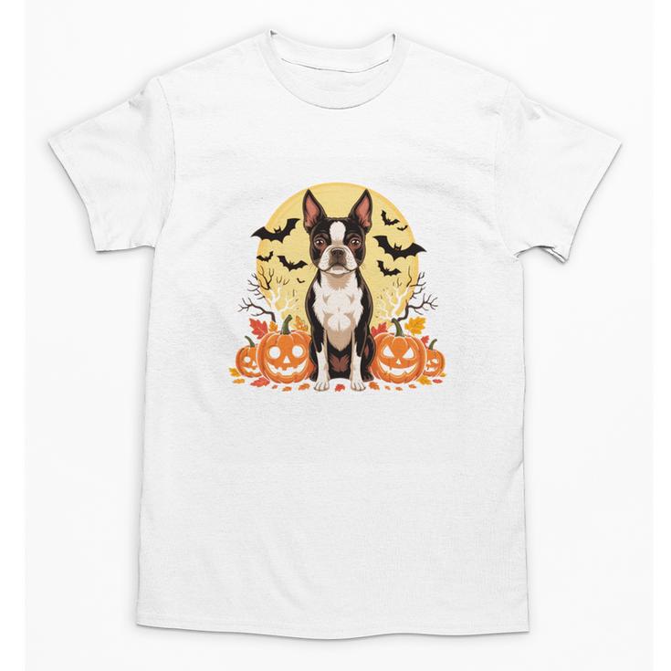Boston Terrier Halloween Dog Lover Pumpkin Costume Unisex T-Shirt
