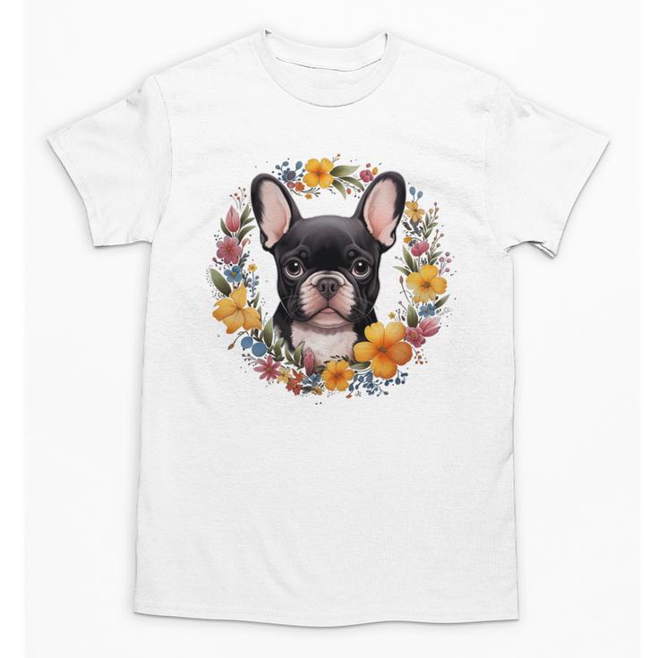 Boston Terrier Mom Floral Bostie Dog Lover Flowers Cute Unisex T-Shirt