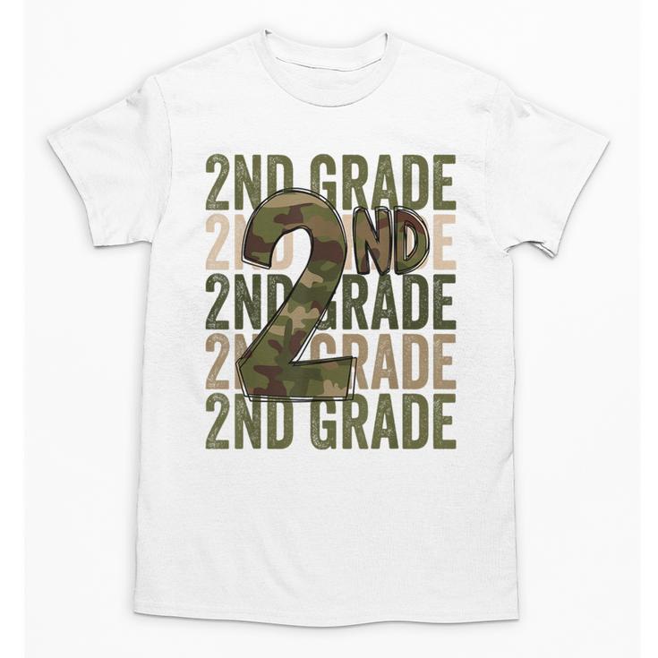 Camo Team 2nd Grade Squad Back To School Teacher Kids Boys Unisex T-Shirt