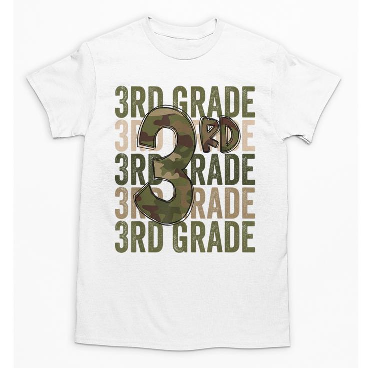 Camo Team 3rd Grade Squad Back To School Teacher Kids Boys Unisex T-Shirt