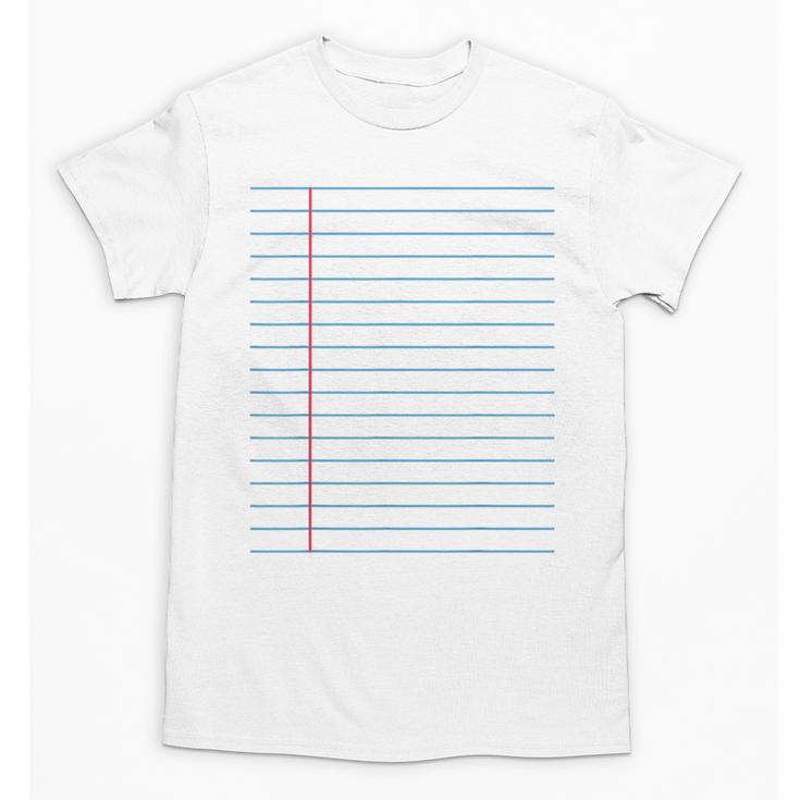 College Ruled Lined Paper Student Teacher Professor Costume Unisex T-Shirt
