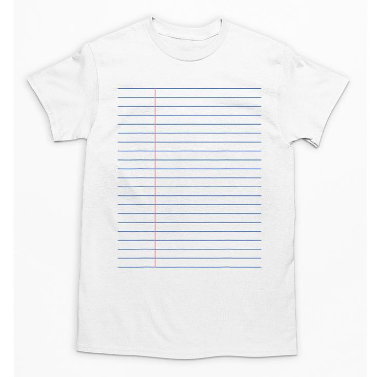 Colleged Ruled Paper Lined Writer Student Professor Teacher Unisex T-Shirt