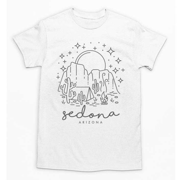 Cool Vintage Cactus Sedona Arizona Camping Souvenir Unisex T-Shirt